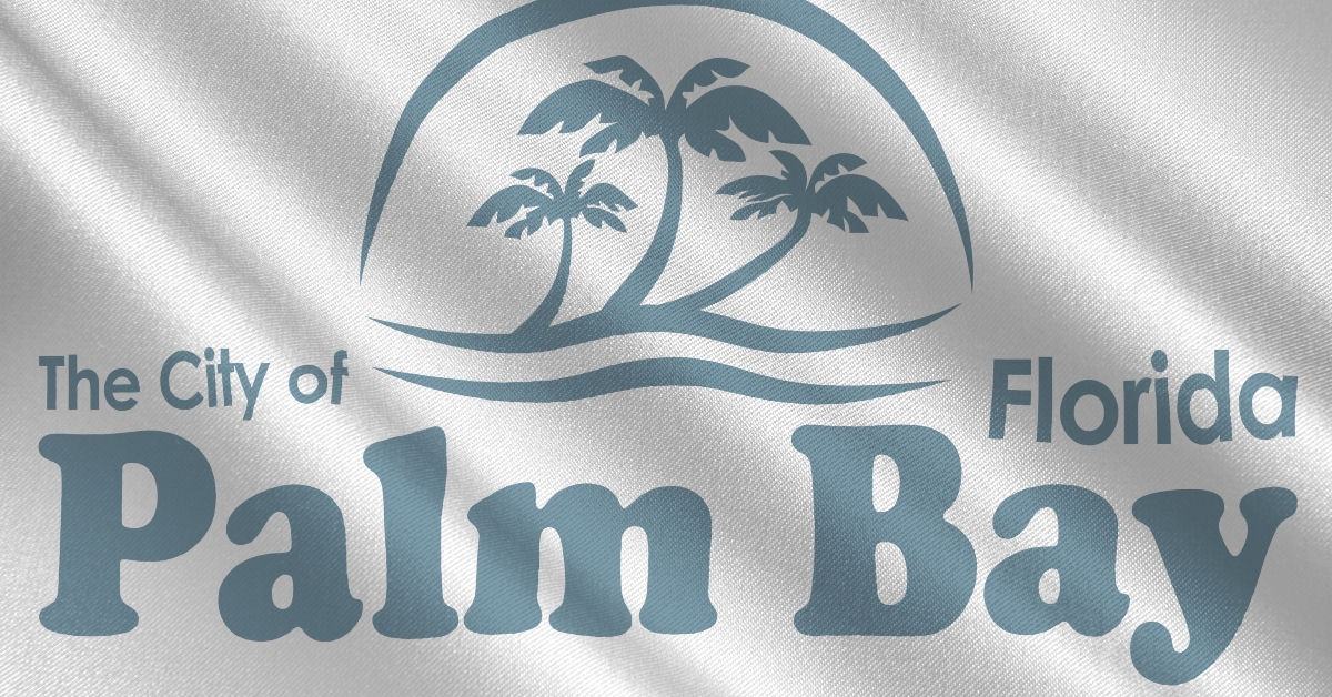 flag of palm bay in florida of usa