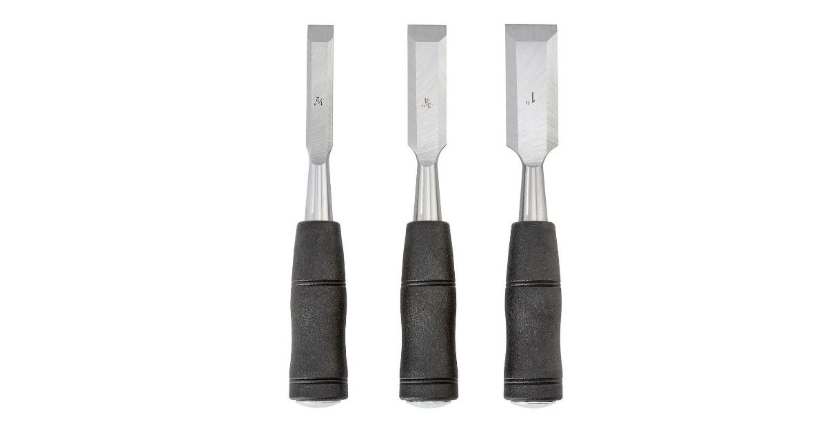 wood chisel set with pvc handles