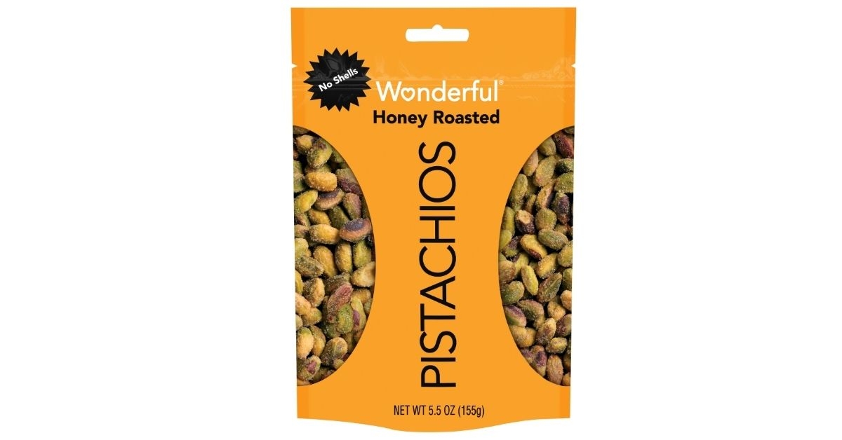 wonderful pistachious no shells honey roasted nuts