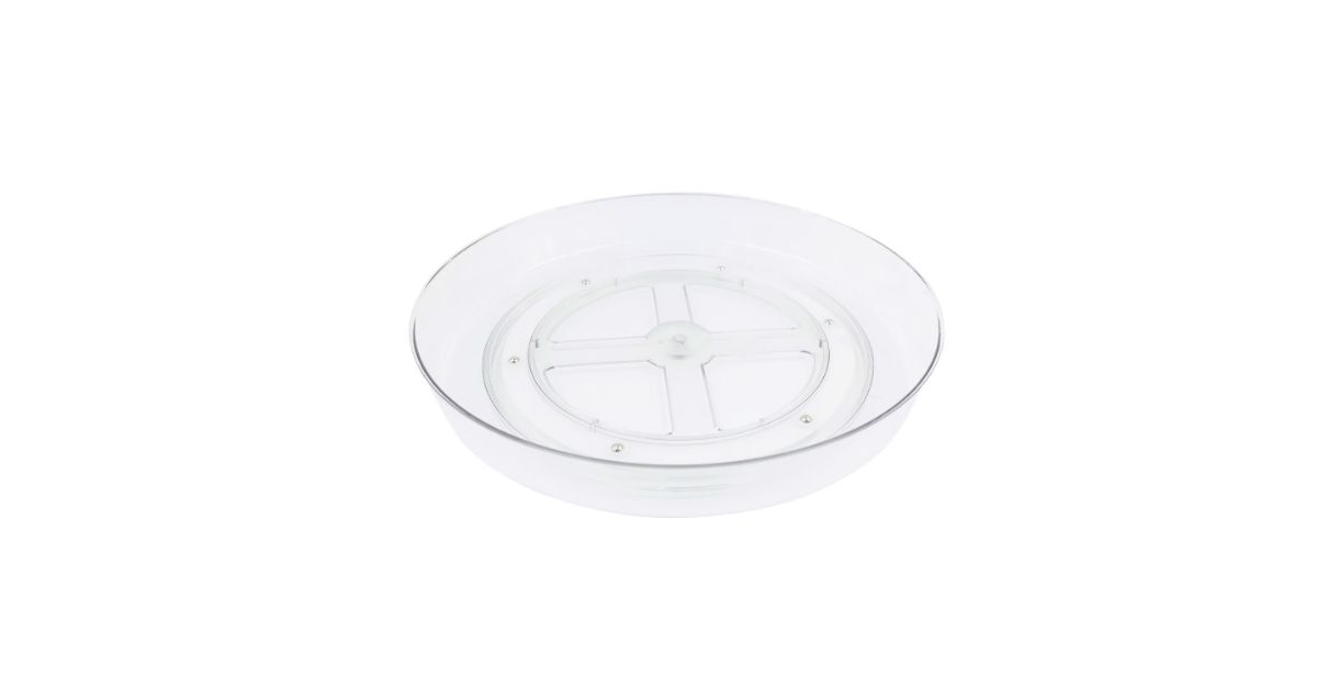storage essentials clear acrylic rotating kitchen turntable