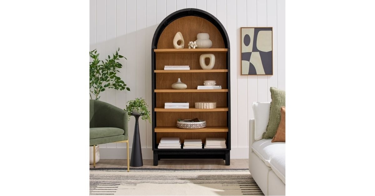 juliet open arch bookcase