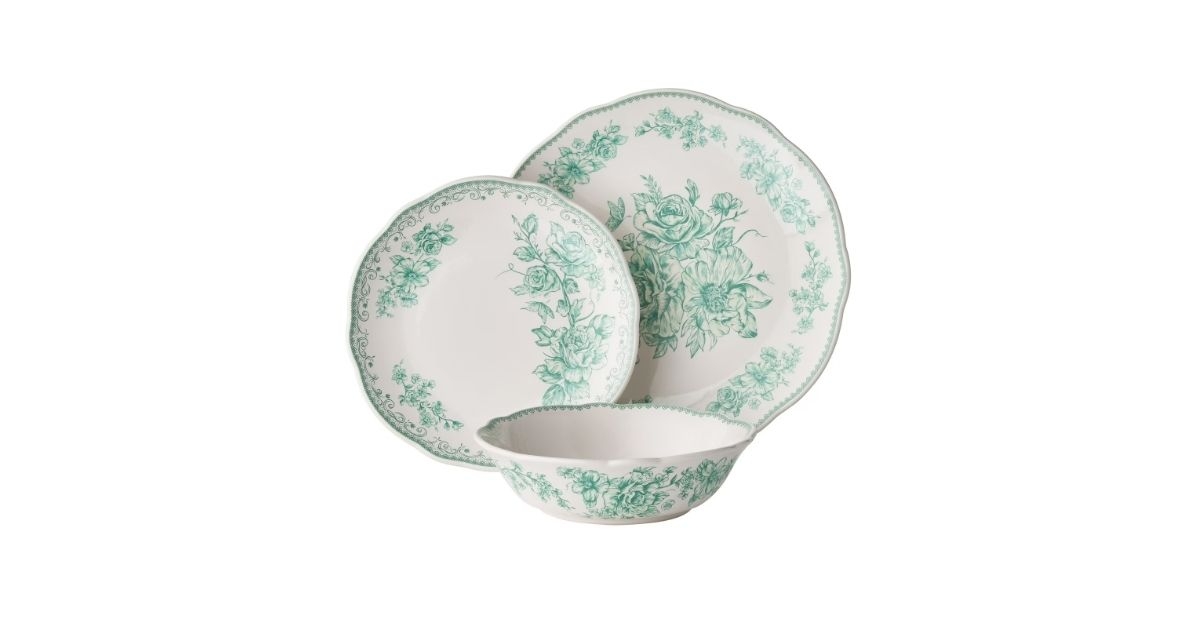 agatha 12 piece stoneware dinnerware set