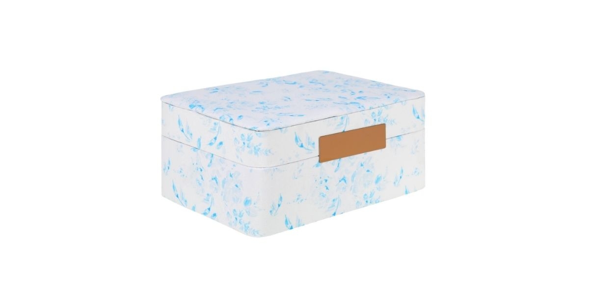 floral printed jewelry case