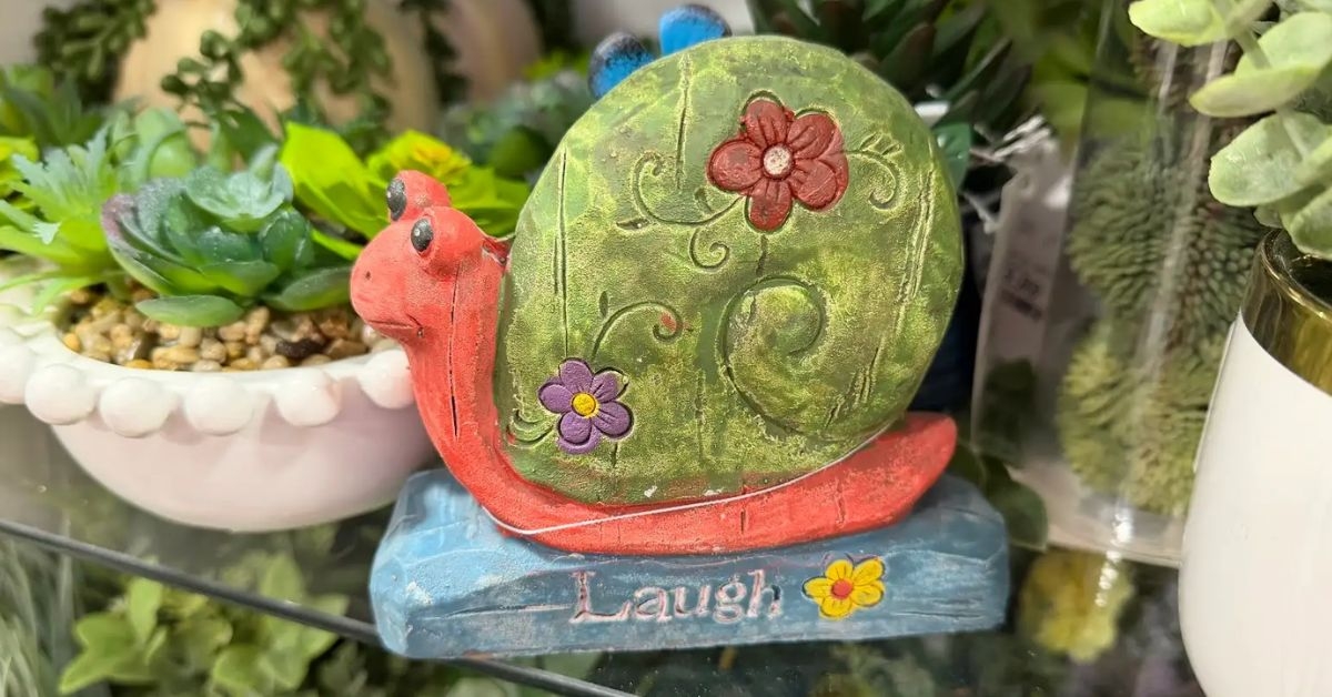 alpine snail garden decor