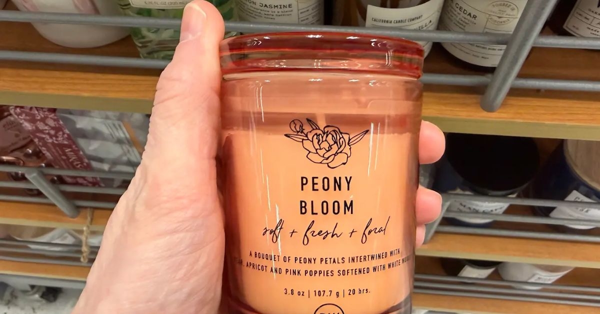 peony bloom jar candle