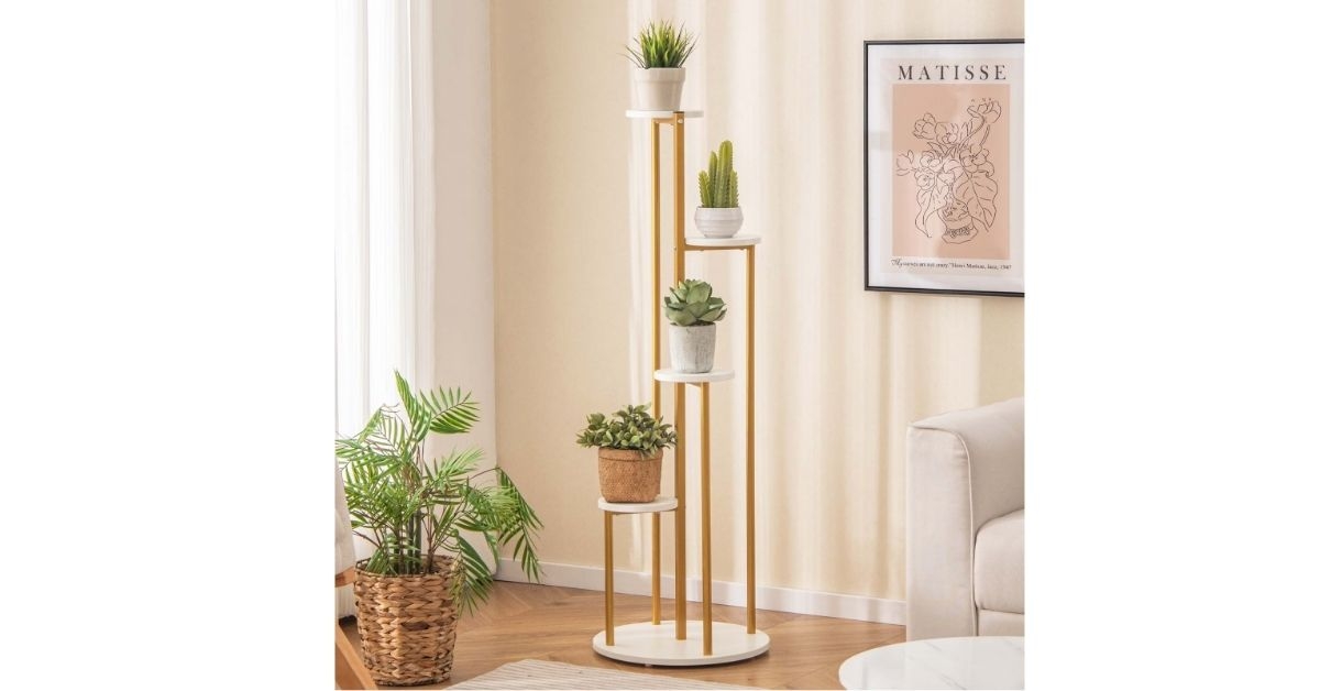 Costway 4-Tier Metal Plant Stand