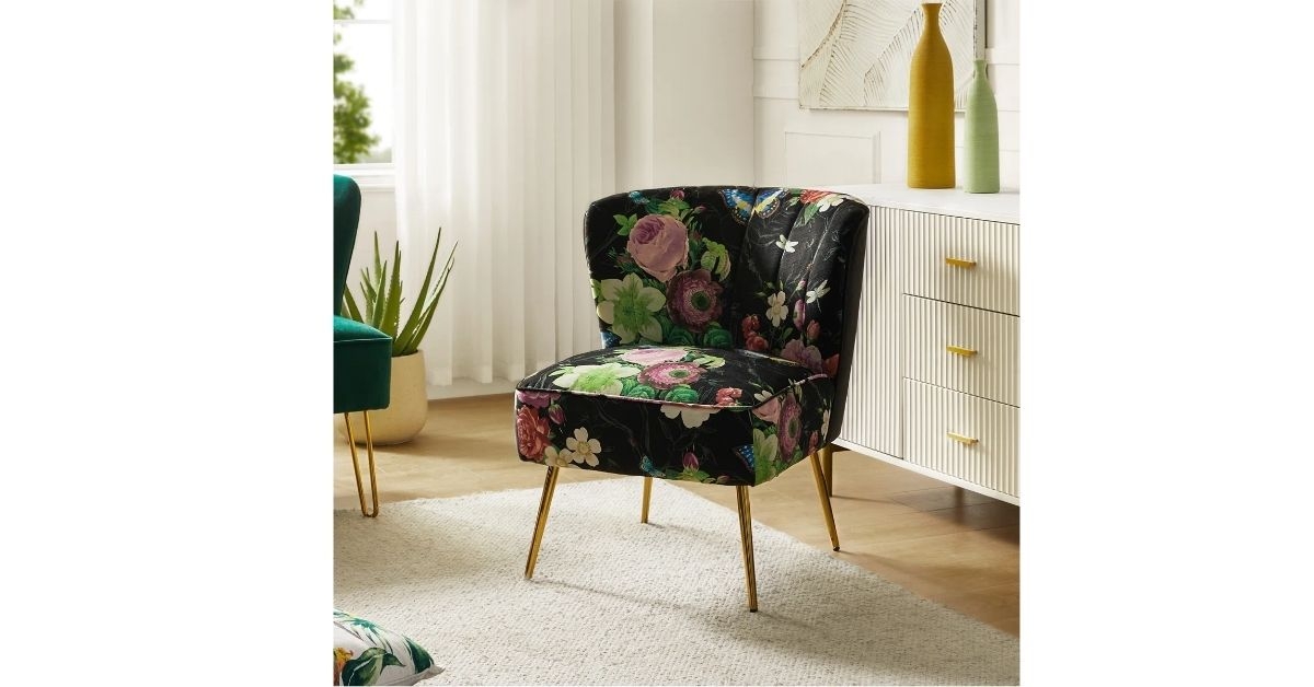 adelynn felicia velvet barrel chair with tufted back