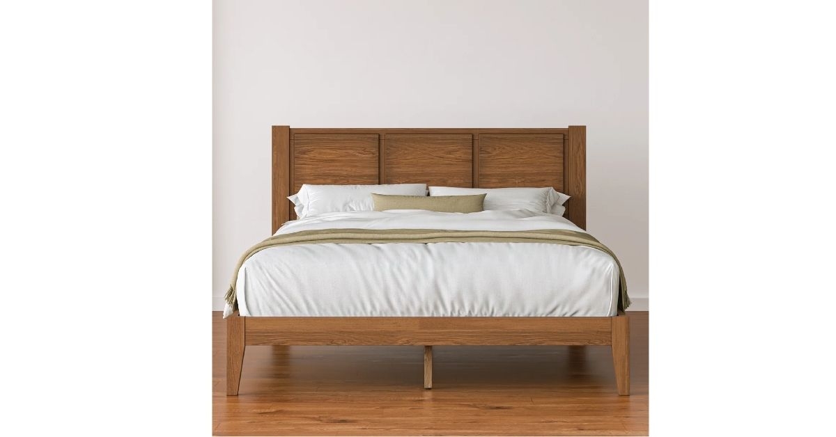 solid wood queen bed frame