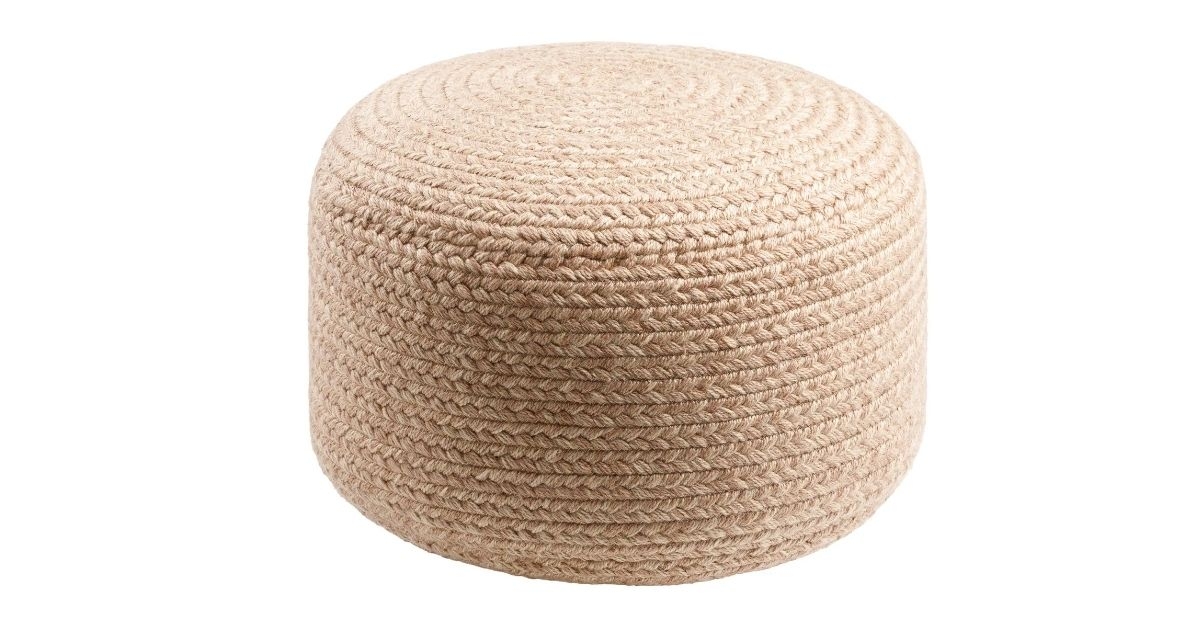 upholstered pouf