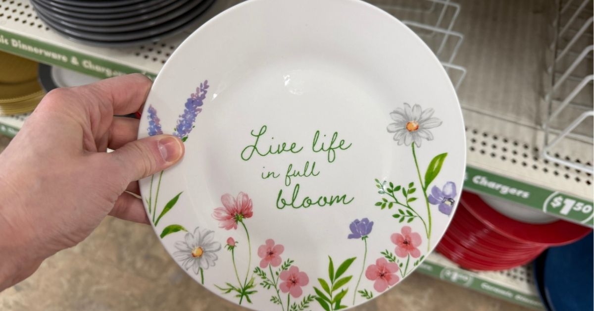 dollar tree spring plate