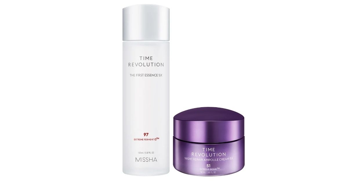 toner and night repair ampoule cream