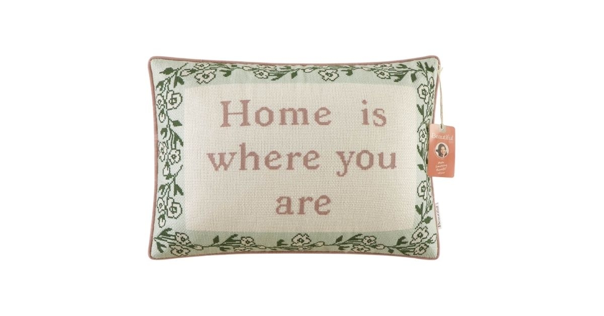 needlepoint decorative pillow