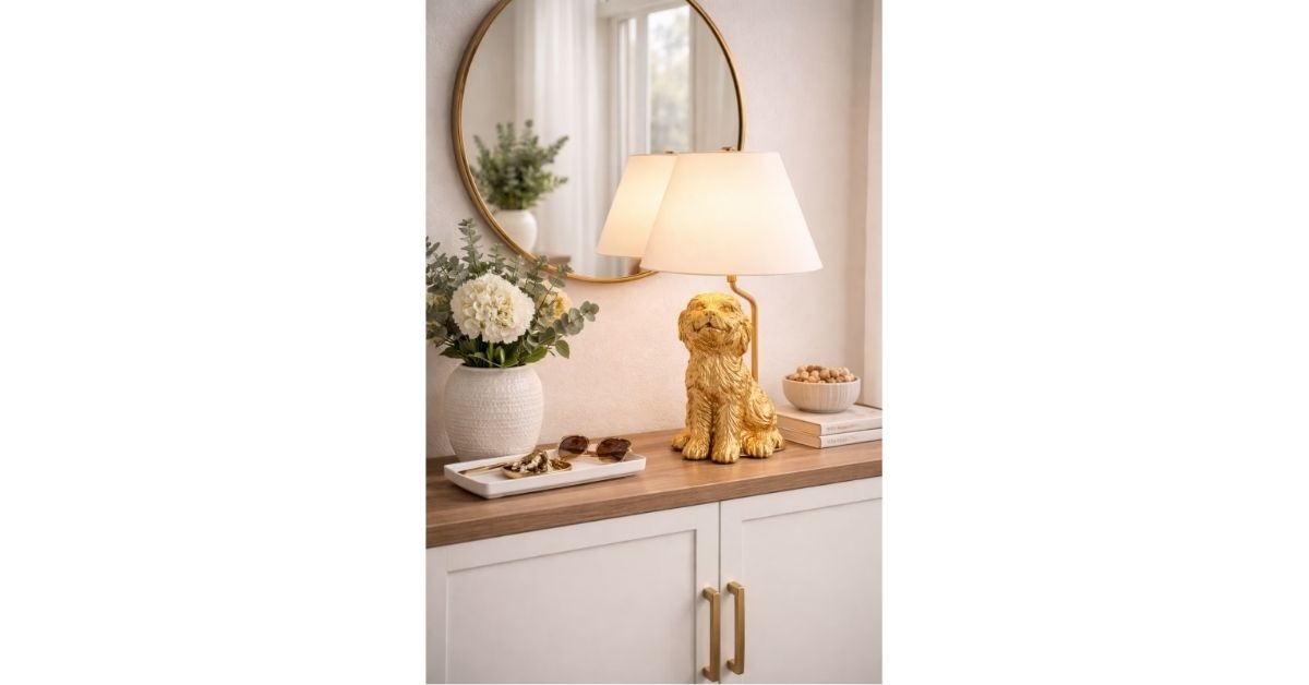 golden doodle table lamp