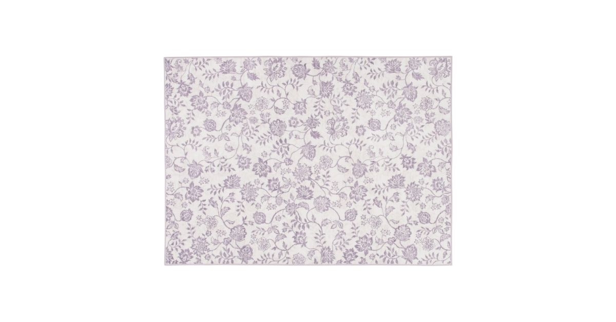 floral faux fur indoor rug