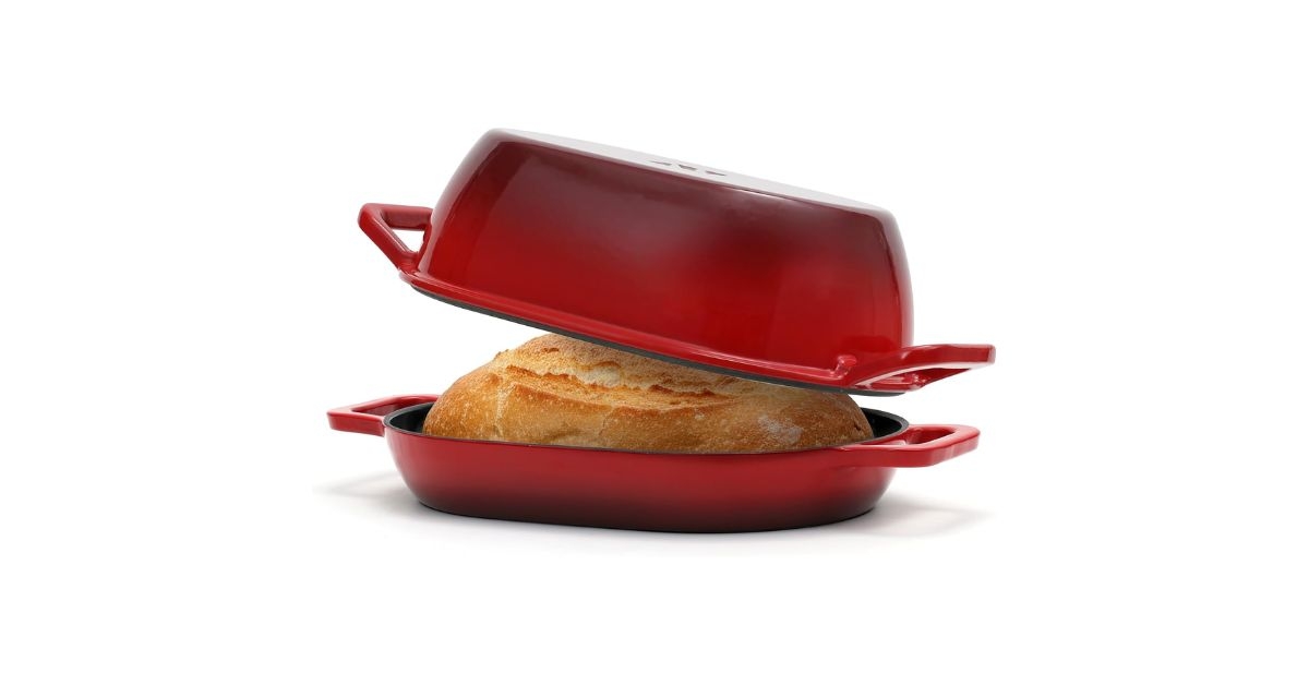 enameled cast iron oval dutch oven