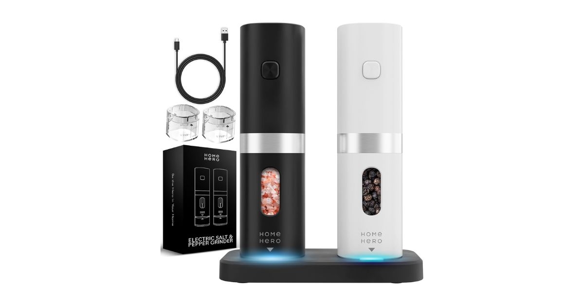 home hero electric salt and pepper grinder set
