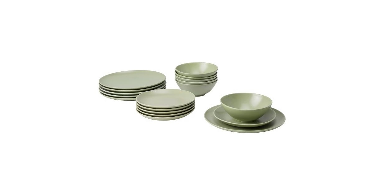 fargklar 18 piece dinnerware set