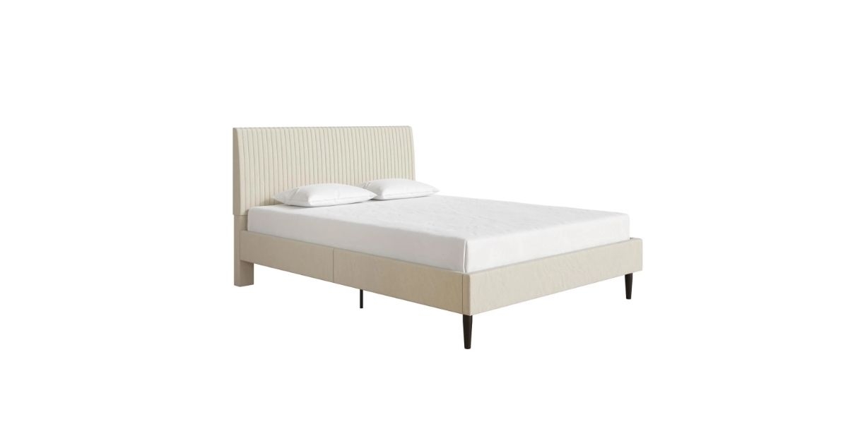 vera upholstered velvet platform bed