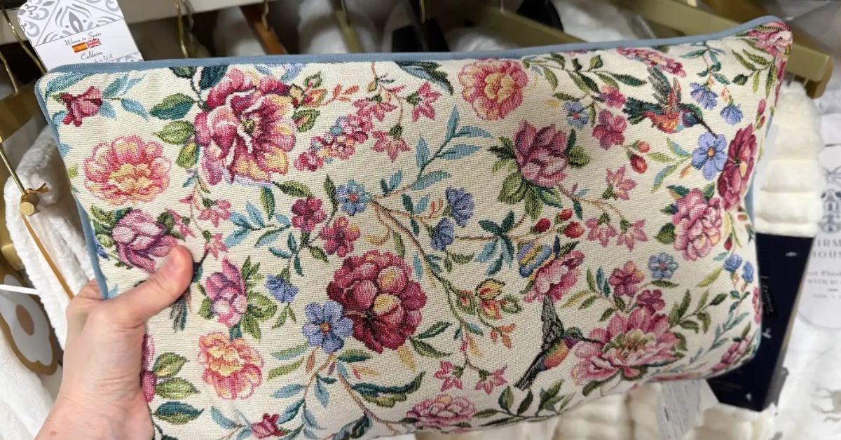 spring flower throw pillow