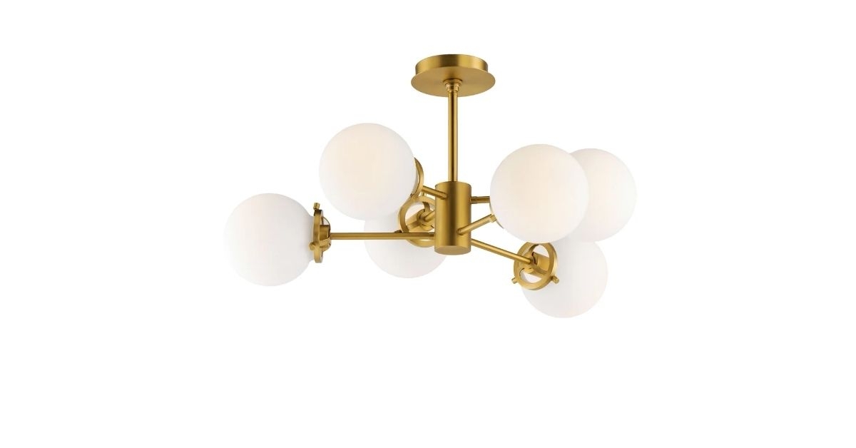 satin brass chandelier