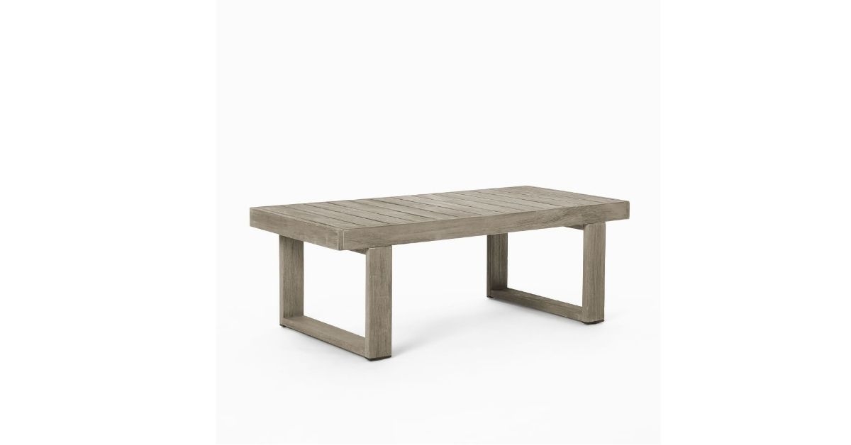 portside outdoor rectangle coffee table