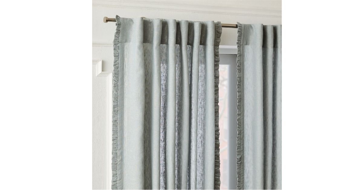 ruffle linen curtain