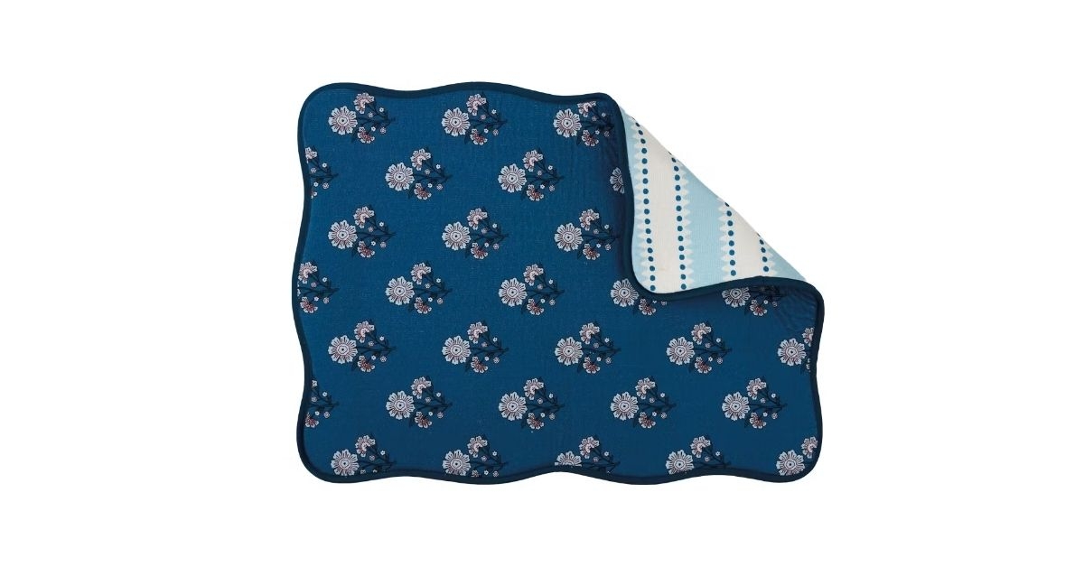 oversized drying mat dark blue