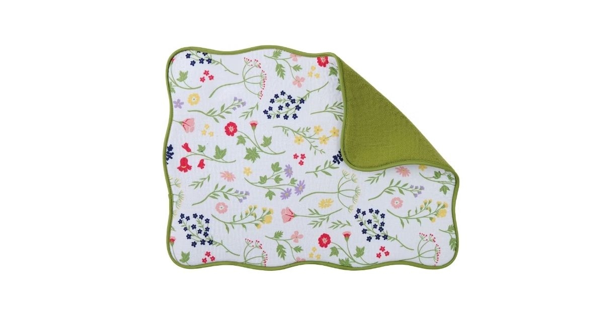 reversible oversized drying mat floral