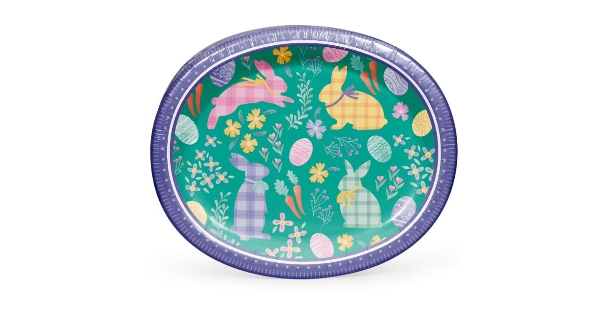 easter oval paper plates