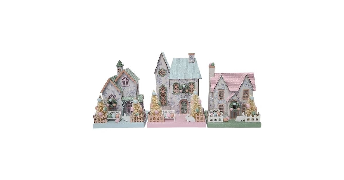 pre-lit paper houses