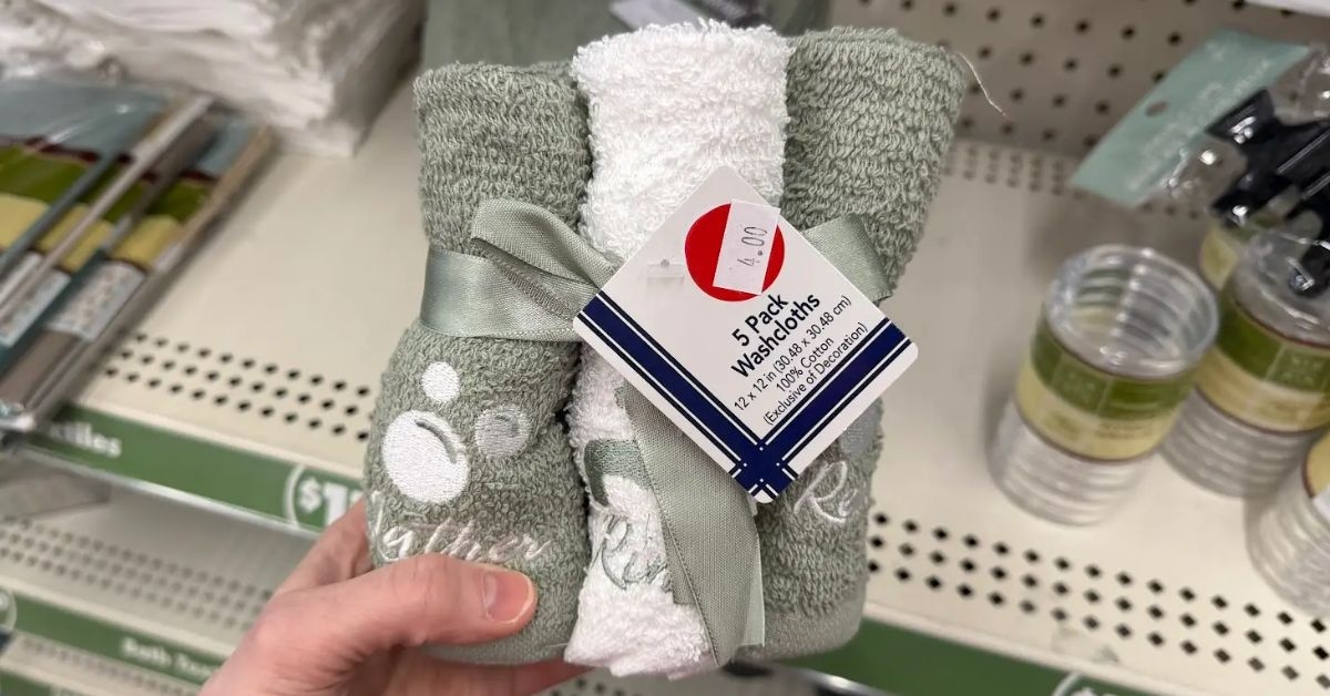 dollar tree washcloth set