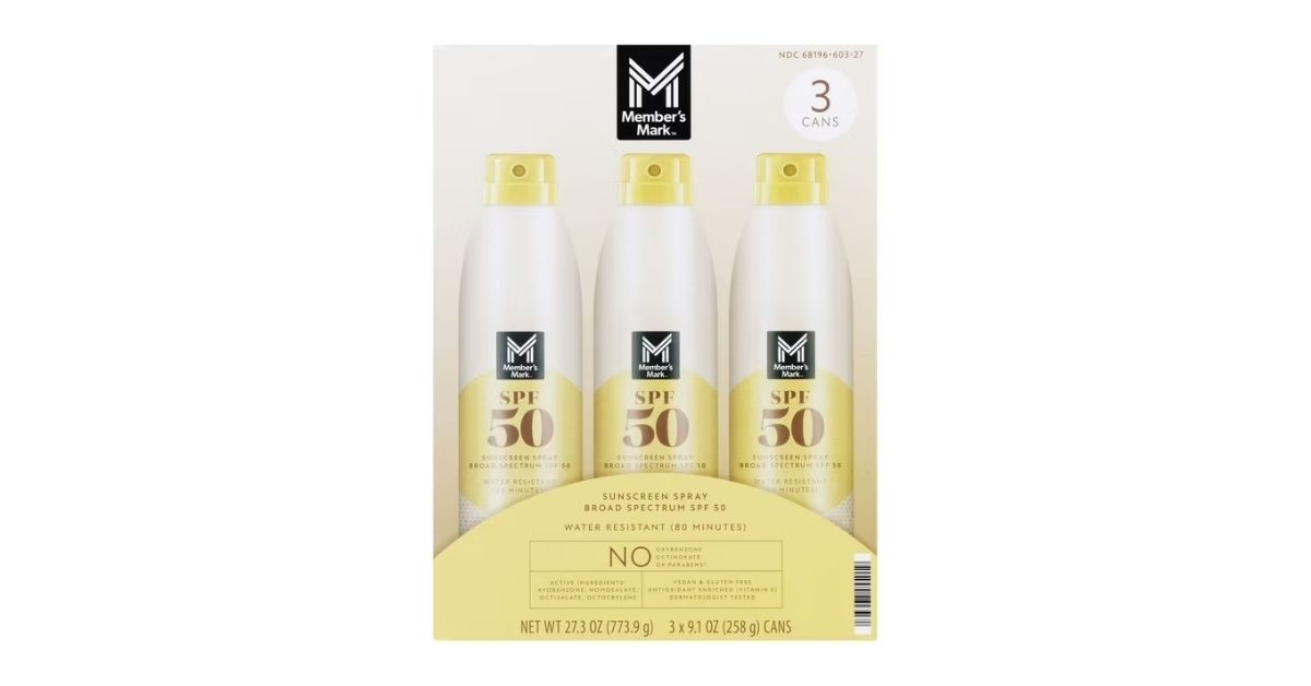 members mark sunscreen spray