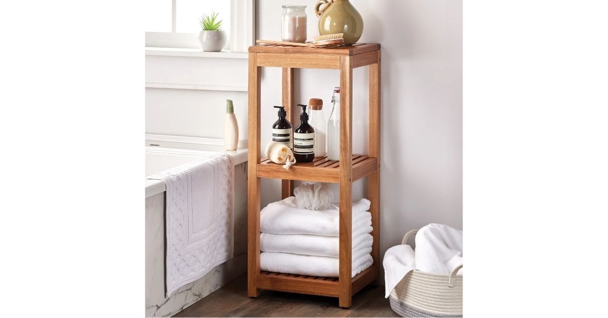 mesa acacia storage shelf