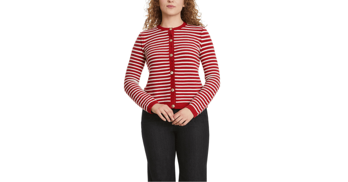 nine west womens cropped sweater cardigan