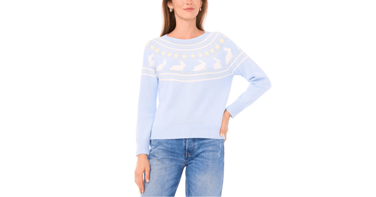 vince camuto womens easter sweater