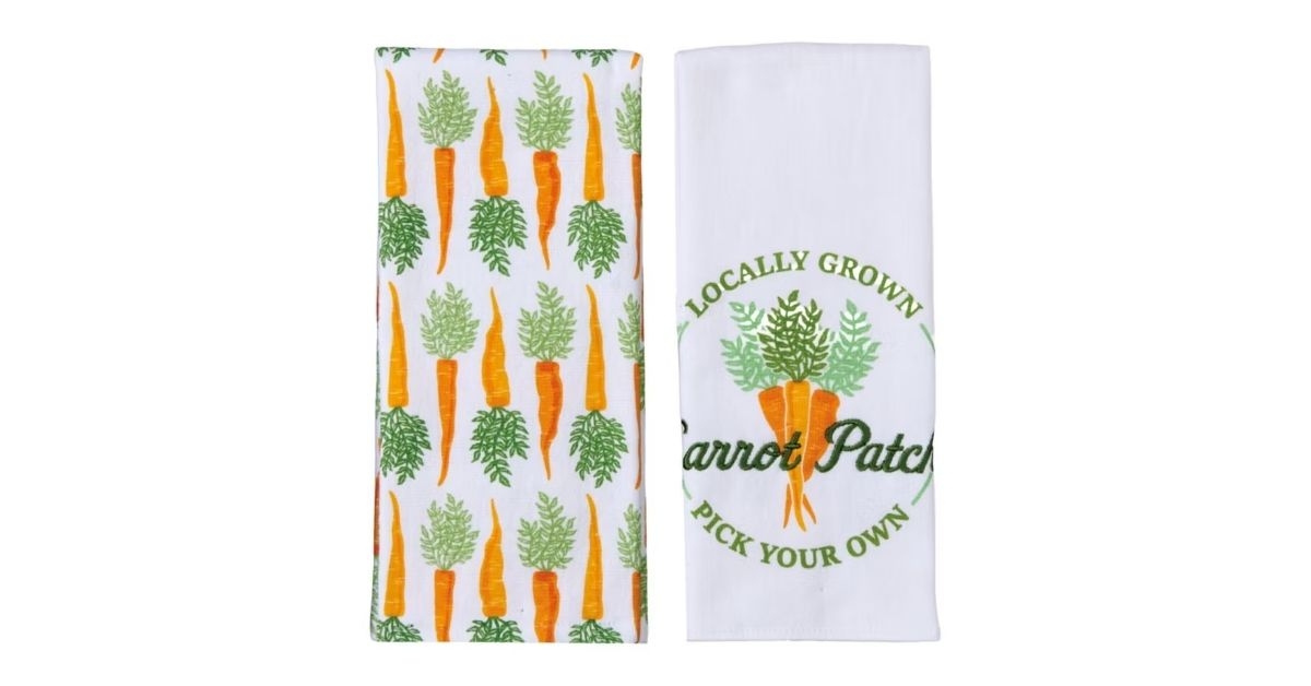 carrot patch kitchen towel set