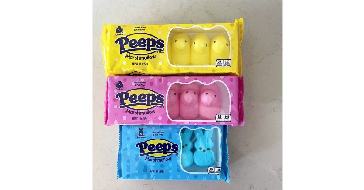 yellow and pink chicks and blue bunnies