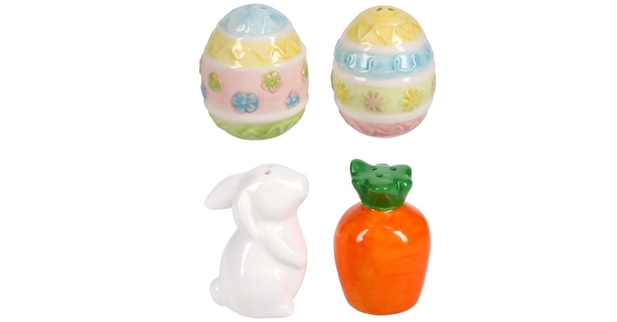 easter themed ceramic salt and pepper shakers