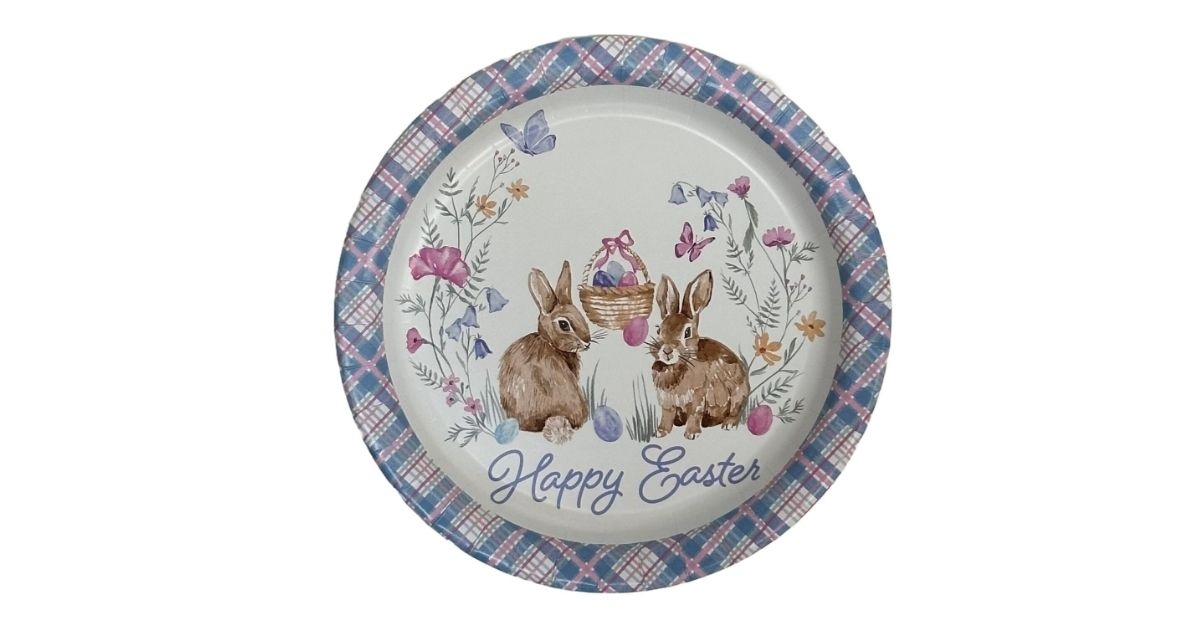 easter round paper plates