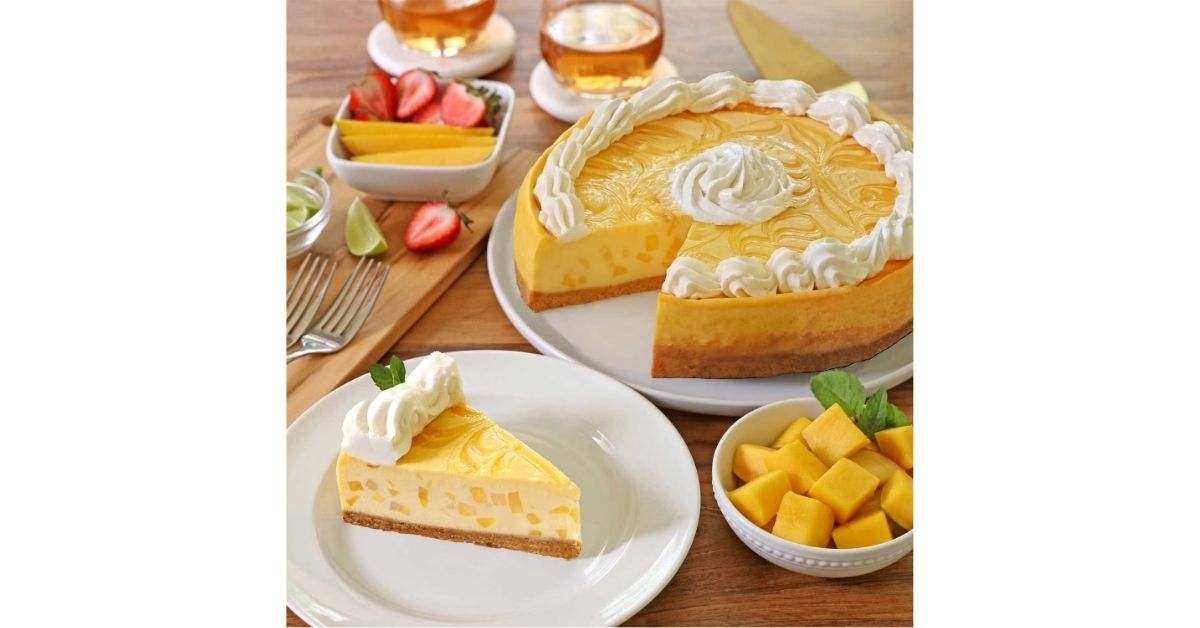 mango swirl cheesecake