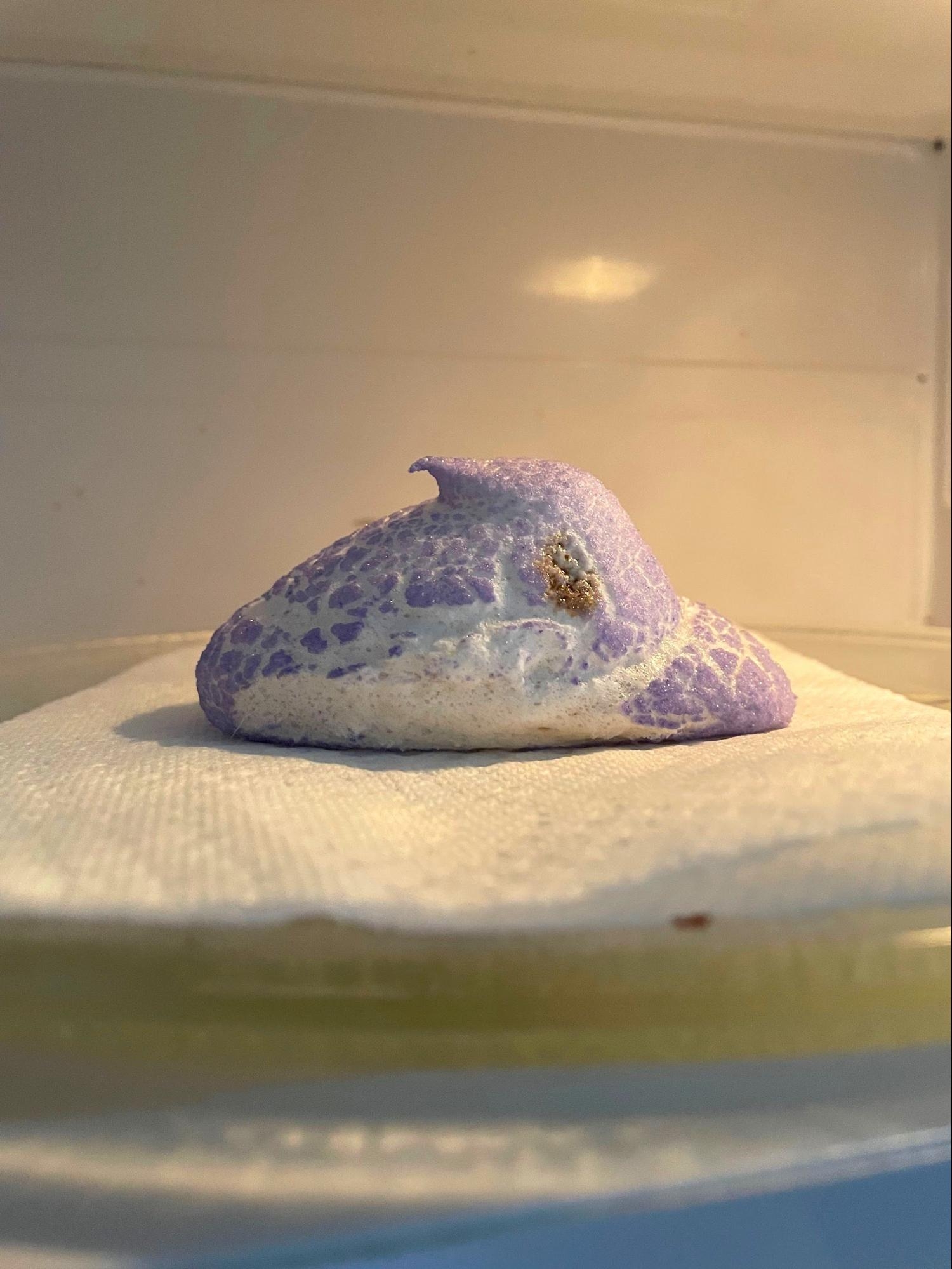 image showing microwaved purple peep chick