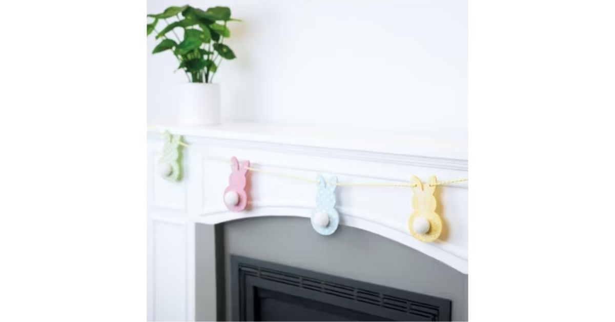bunnies with tails easter garland