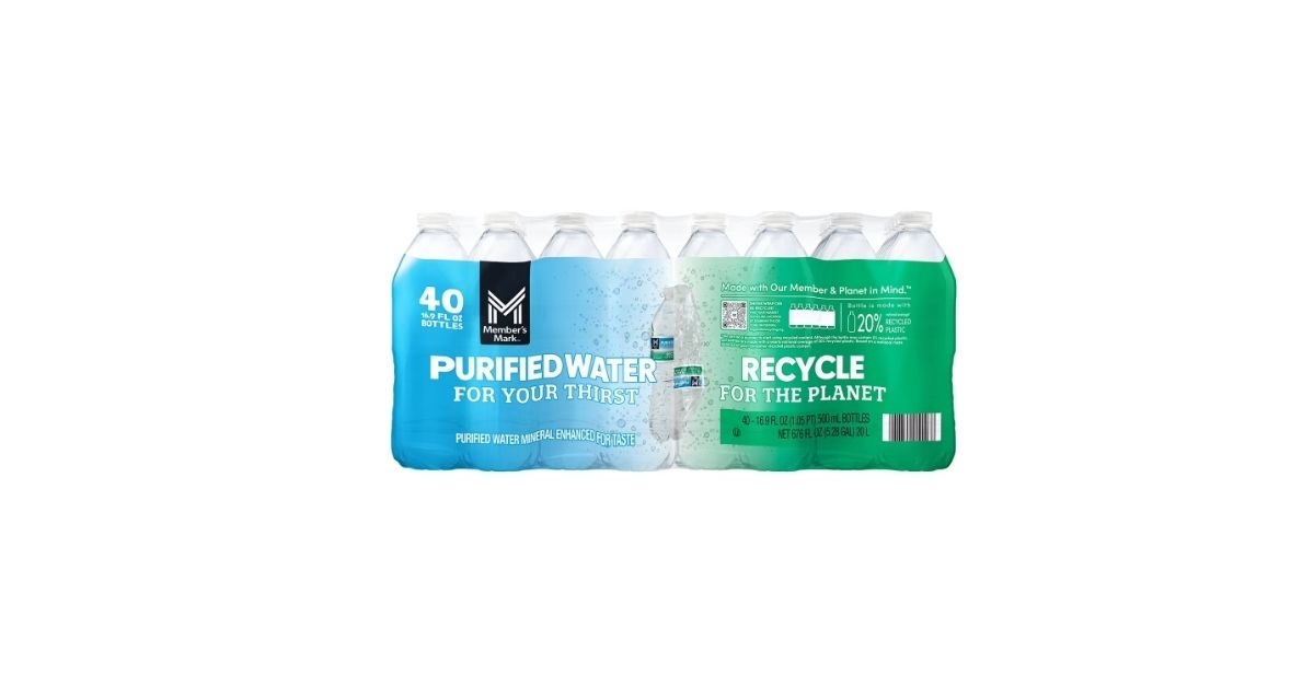 purified water bottles