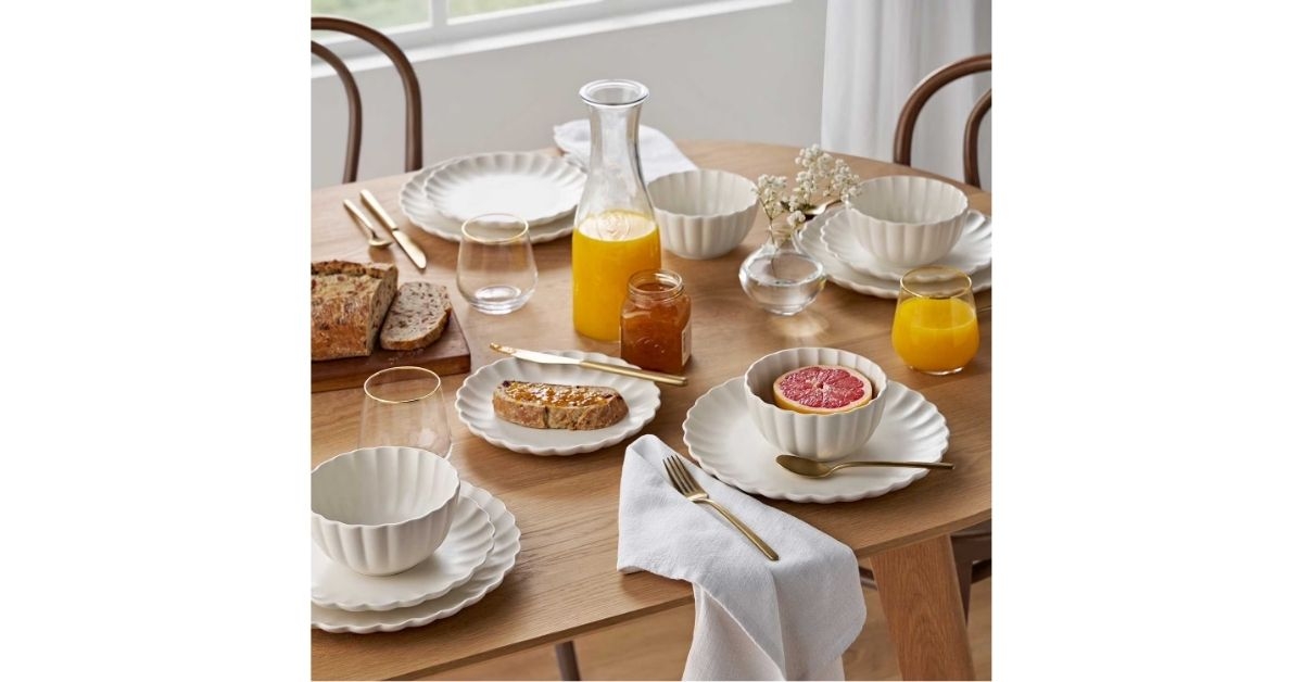 scallop dinnerware set