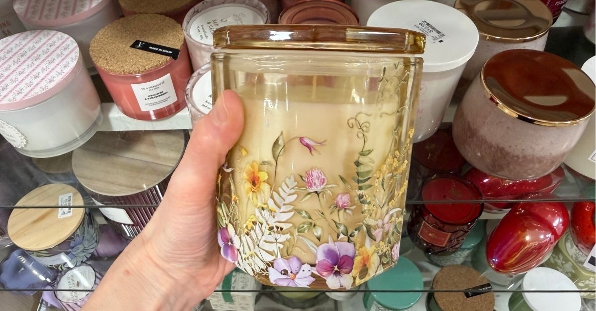 floral jar candle