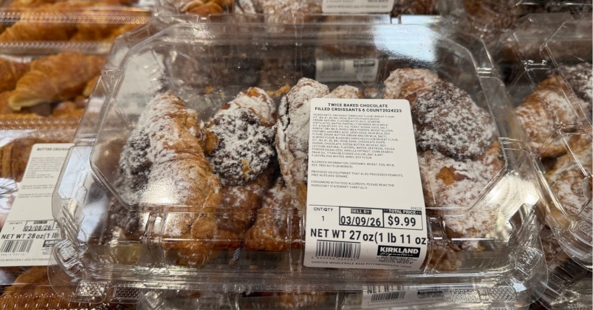 baked chocolate filled croissants