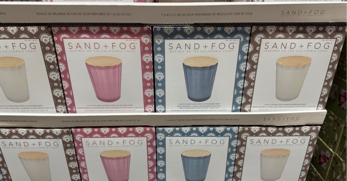 sand fog scalloped candles