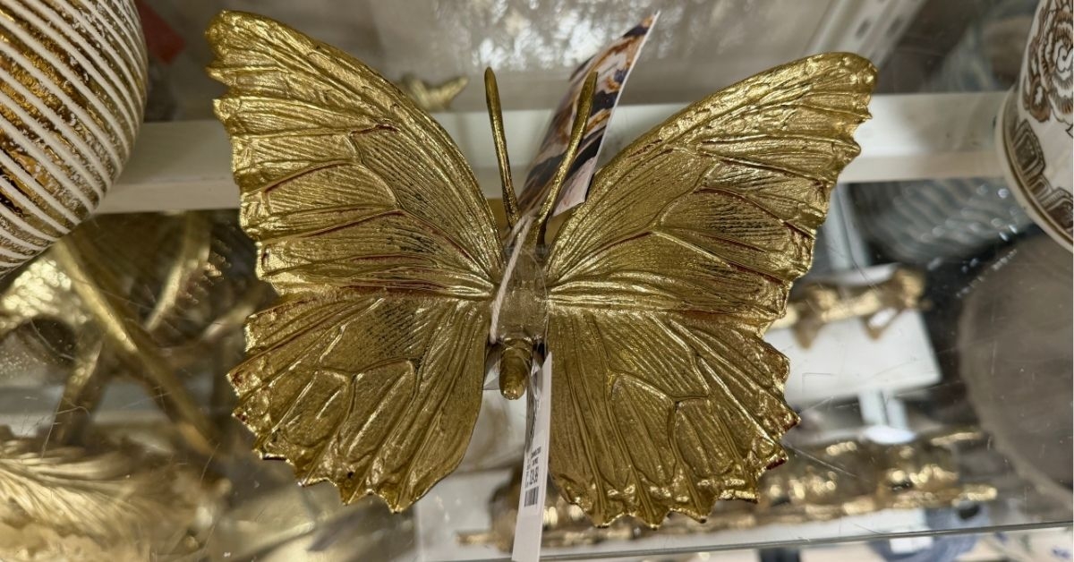 gold butterfly decor