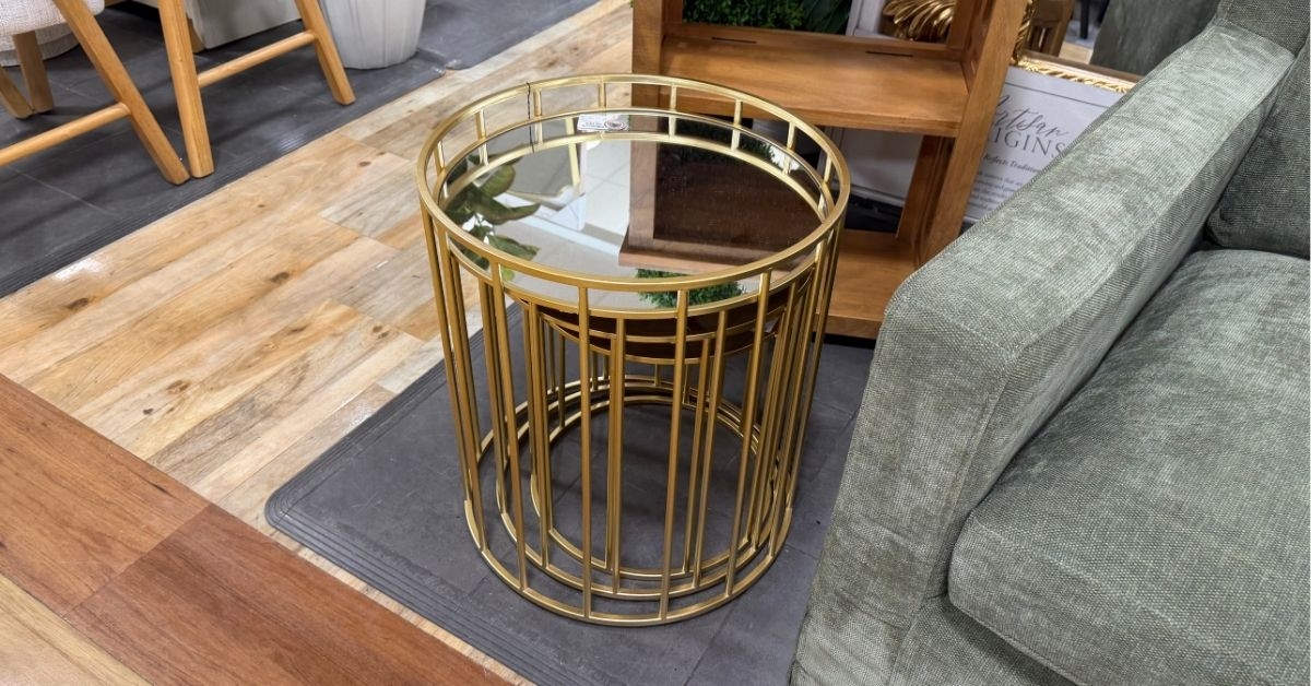mirror top table