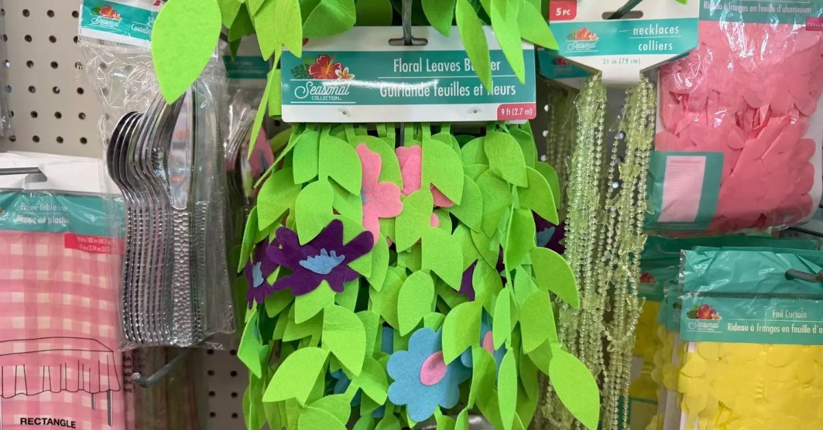 floral leaves banner